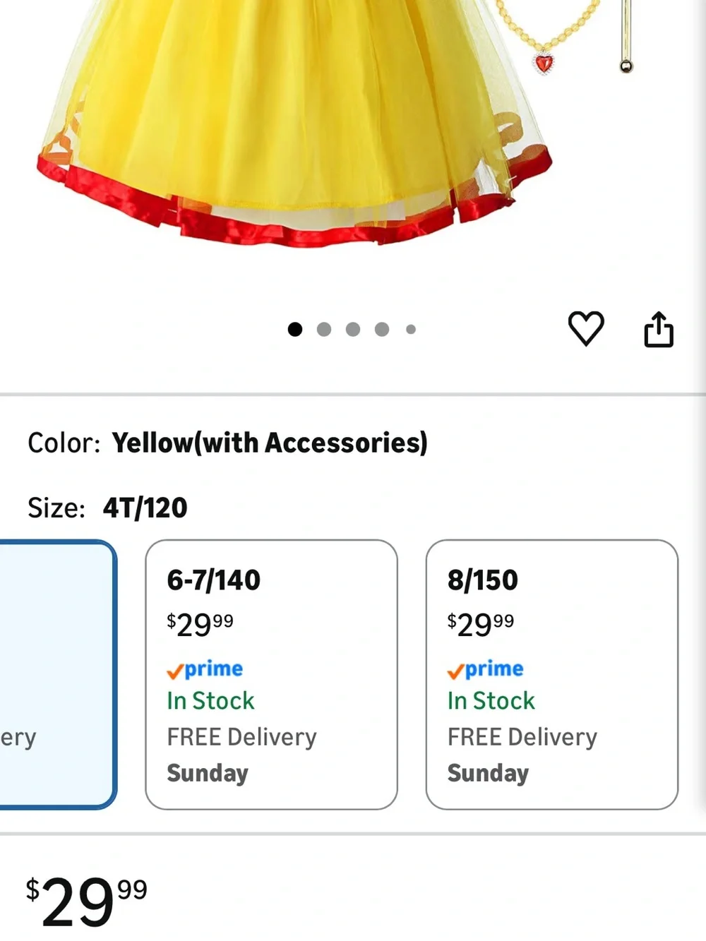 Snow White Costume with Accessories - Picture 8 of 8